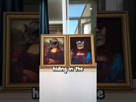 These Cats Hide In Paintings 😱😂