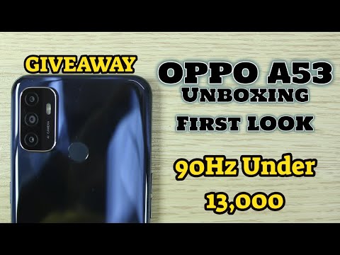 (ENGLISH) OPPO A53 Unboxing and First Look - 90Hz Display in 13,000 - 3X Giveaway