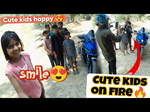 Finally Aaj mil hi liya kids se | Cute kids happy | Cute kids on fire | bachche bohot khus ho gaye |