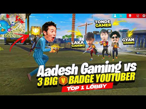 Aadesh Gaming Vs 4 Big Youtuber ❤️🤯 - Most Awaited Match Ever 🥵 - Garena Free Fire