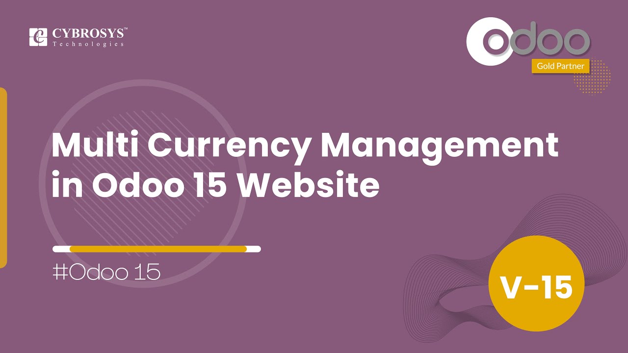 Multi-Currency Management in Odoo 15 Website | Odoo Multi-Currency System|Odoo 15 Enterprise Edition | 9/16/2022

In this video, it gives an idea of multi-currency management on odoo 15 Website. #odootutorials Video Chapters 00:00 ...