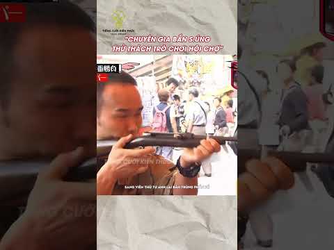 Chuyên gia bắn s.úng thử thách trò chơi ở hội chợ #tomtatnhanh #haihuoc #funny #giaitri #shorts