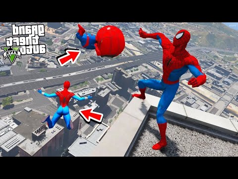 SPIDER MAN DERRUBOU SUA FAMILIA DO PREDIO no GTA 5