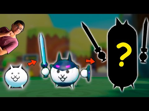 TENTE EVOLUIR E VIRAR O MAIS FORTE GATO GUERREIRO! (ROBLOX - BATTLE CATS EVOLUTION)