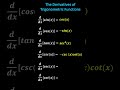Derivatives of Trigonometric Functions