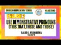 Demonstrative Pronouns in English