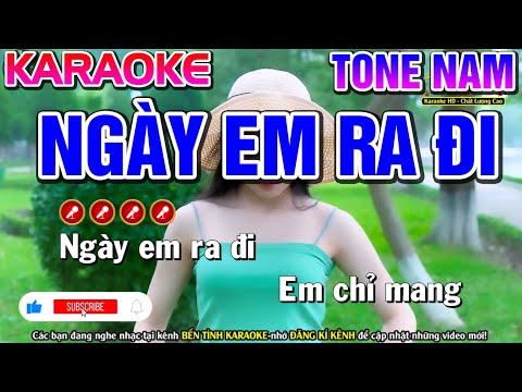 Ngày Em Ra Đi Karaoke Nhạc Sống Tone Nam | Bến Tình Karaoke