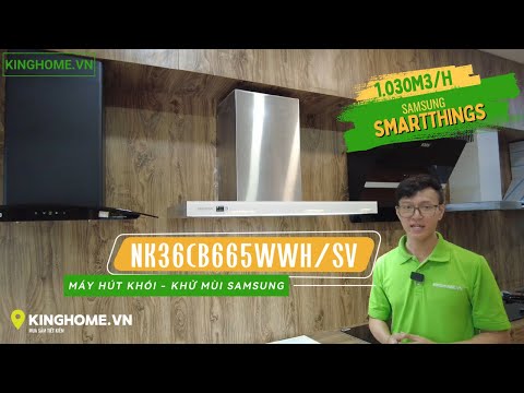 Máy hút mùi Samsung Bespoke NK36CB665WWH/SV - Mặt kính Trắng