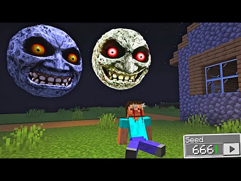 i Found Scary LUNAR MOON 😱 in Minecraft | Minecraft Lunar Moon |