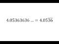 Converting Repeating Decimals to Fractions