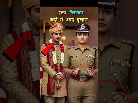 दूल्हा गिरफ़्तार, वर्दी में आई दुल्हन  😱 #ips #ipsofficer  #police  #shorts