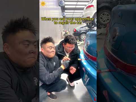 When you ask your apprentice to repair the car#funny #shorts#foryou##reaction