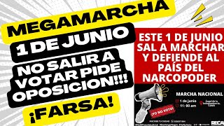 MegaMarcha el mero dia de las elecciones al poder judicial, 1 de junio.