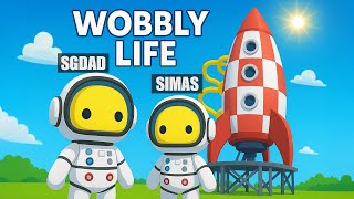 SIMASGAMER AND SGDAD GOING TO SPACE STATION in WOBBLY LIFE