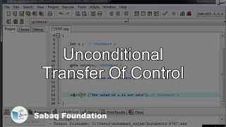 Unconditional transfer of control