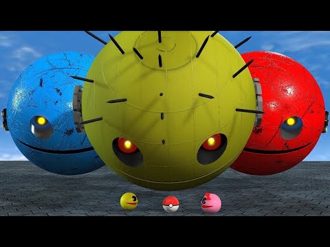 Robot Pacman vs Cartoon Cat vs Ms Pacman vs Scary Pacman X--93