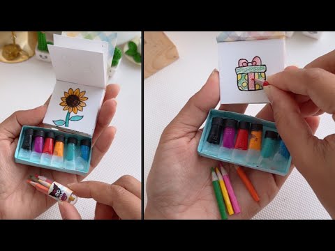 😍✨Miniature drawing Color Book ideas | Miniature Crafts when you’re bored | School Supplies #diy