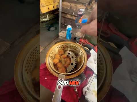 Heavy Equipment MECHANIC MULTITASKS: HEAT TREATING GEARS and FRYING NUGGETS in SAME OIL #mechanic