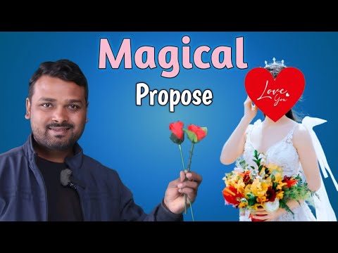 Valentine's Day Magic Propose || खाली हाथ दिखा कर पलक झपकते फूलों का गुलटस्ता बनाए