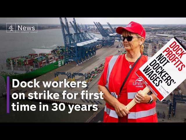 Felixstowe: Fears over supply chain disruption as port workers start eight-day strike