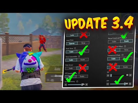 Best Settings & Sensitivity to Improve Headshots and Hip-Fire New Update 3.4 ✅❌ | PUBG MOBILE / BGMI