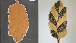 Awesome Cardboard using Leaf Wall Dceor Craft | DIY Home Decoration craft | Best out of waste 