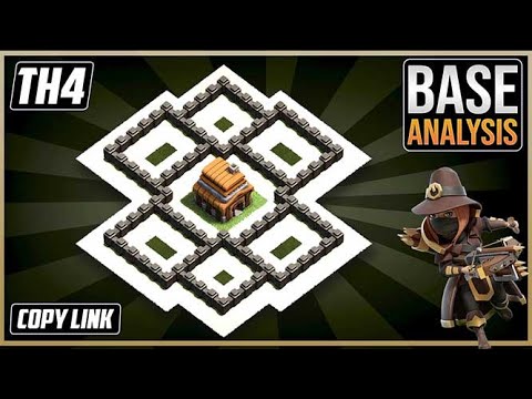 THE ULTIMATE TH4 HYBRID/TROPHY[defense] Base 2024!! Town Hall 4 Hybrid Base Design – Clash of Clans