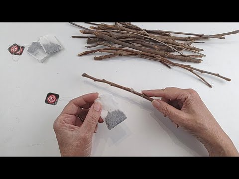 RAMAS y SAQUITOS de Té para hacer 3 Fáciles ideas - Arte en casa - Manualidades y recilaje - DIY