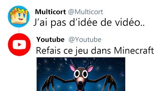 J'ai TESTÉ les idées de vidéo de Youtube.. et c'est éclaté