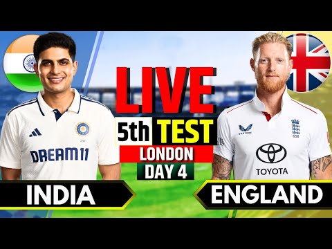 India vs England, 5th Test, 2nd Session, Day 4 | Live Cricket Match Today | IND vs ENG Live