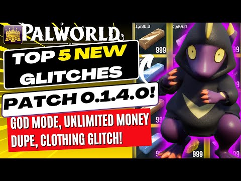 NEW Palworld 0.1.4 Glitches! TOP 5 WORKING GLITCHES | GODMODE | DUPLICATION | MONEY GLITCH | PC/XBOX