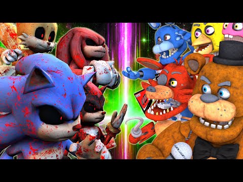 [SFM FNaF] EVIL Sonic vs FNaF Movie Fight Animation