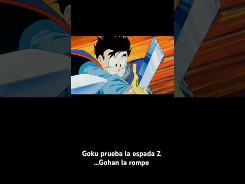 Goku prueba la espada Z,... Gohan la rompe #goku #gohan #dragonball #dragonballz #anime