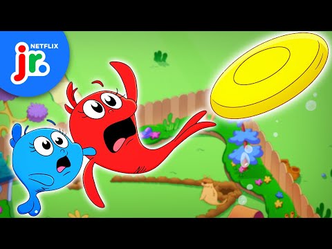 Near and Far Frisbee Rescue! 🐶 Dr. Seuss's Red Fish, Blue Fish | Netflix Jr