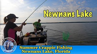 Summertime Crappie Fishing in the Deep Water of Newnans Lake, Florida