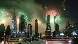 tailgating on the bridge watching the fireworks. new york 2023