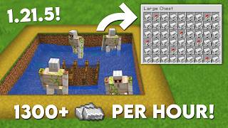 Minecraft 1.21 Easy IRON Farm Tutorial - 1300+ Per Hour