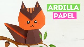 🐿️ Cómo hacer una ardilla de papel fácil con origami