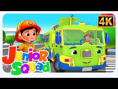 फायर ट्रक के पहिए घूमे गोल गोल, Wheels on the Firetruck, Hindi Rhyme for Children