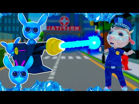 Rabbits Teasing the Police👮‍♂️🐰❄️ Policeman Vs Freeze Beam👮‍♂️🐰❄️ Respect the Police