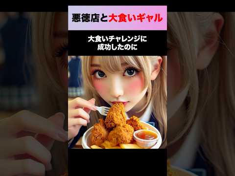 悪徳大食い店とギャルの反撃 #shorts  #スカッとする話