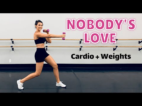 Maroon 5 - Nobody's Love CARDIO WORKOUT + Weights | Full Body | NO JUMPING