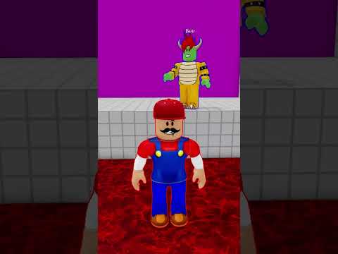 Mario saves Peach in obby! 😱 #shorts