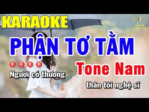 Karaoke Phận Tơ Tằm Tone Nam Nhạc Sống | Trọng Hiếu