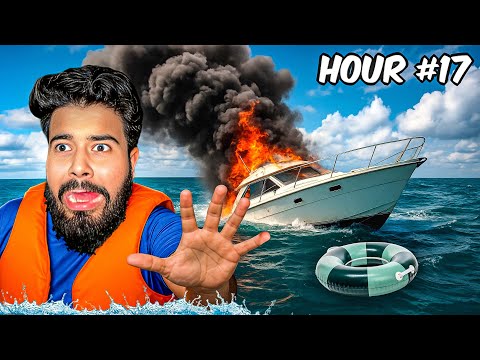 Surviving 24 Hours In A Ocean Forest !! Luxury Cruise 🚢 GONE WRONG 