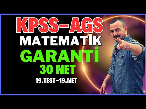 KPSS-AGS Matematik 30 Net Garanti 19.Test- 19.Net