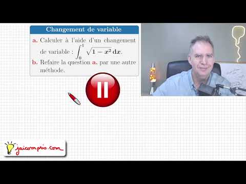 Calculer l'intégrale racine(1-x^2) ♦ Méthode 2 ♦ à l'aide d'un cercle ♦ Prépa MPSI PCSI PTSI