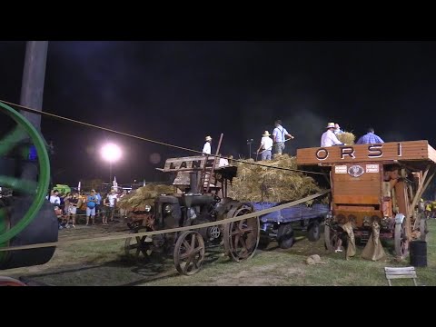 Trebbiatura storica a San Biagio 2024 con locomobile OM e Marshall a vapore | Historic threshing