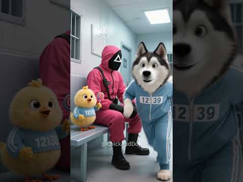 The Husky are always different from The Chick 🐥 🐶 #funny #cute #animation