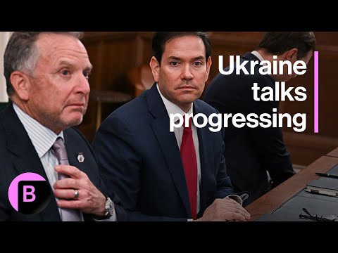 YouTube video thumbnail: US-Ukraine Talks: Rubio Says 'More Work to be Done'
